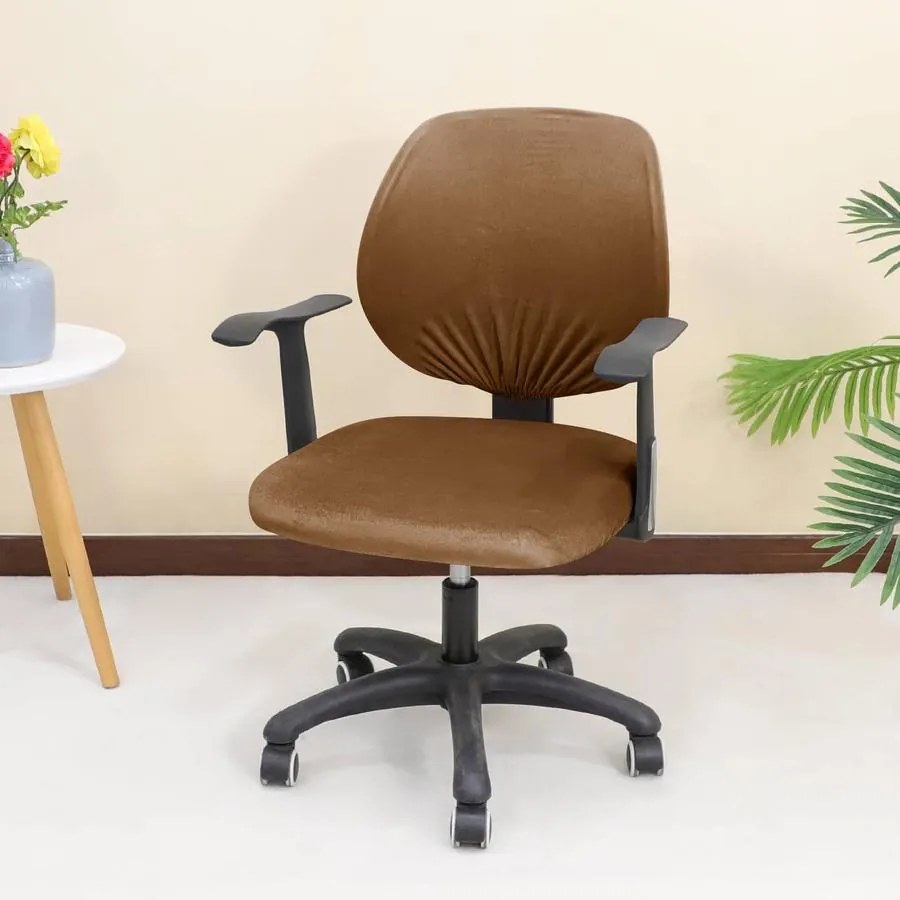 ForgószékHuzat (bársonyos, 2 részes, barna)