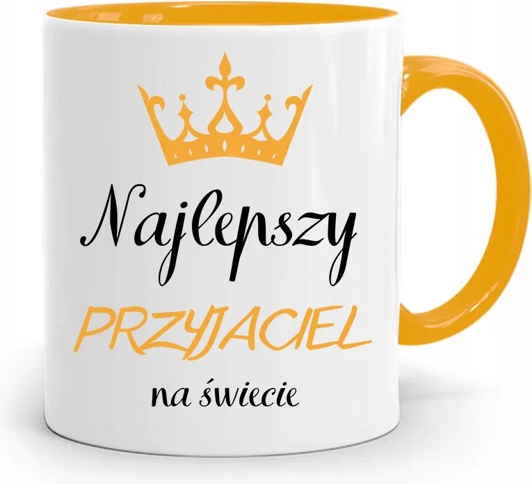 Sárga Bögre Barátnak A Világ Legjobbja fényképes nyomattal