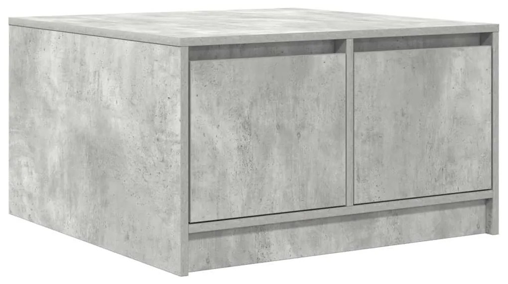 betonszürke dohányzóasztal fiókokkal 70,5x70x40 cm