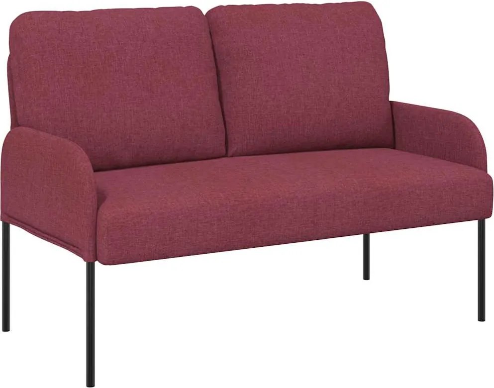 vidaXL Kanapék párnával 110cm Bordó Furnér