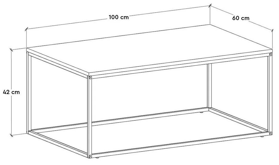 Dohányzóasztal Shepolendo 3 (dió + fekete). 1108525