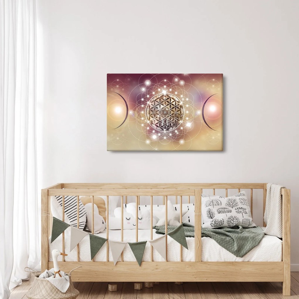 Kép - Mandala elemekkel (90x60 cm)