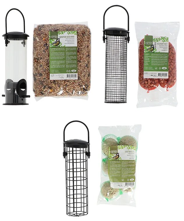 Teljes madáretető készlet madáreledellel, 3 db-os