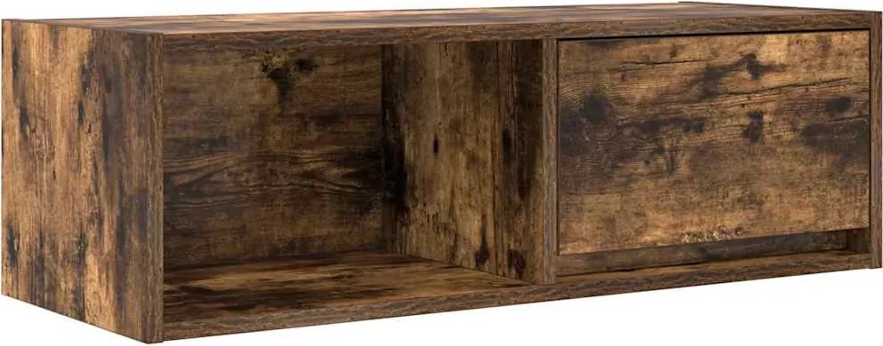 vidaXL füstös tölgy színű szerelt fa TV-szekrény 80x31x25,5 cm