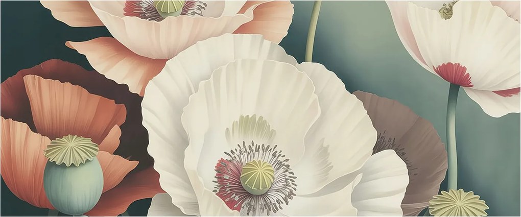 Fotótapéta Flizelin Dekoratív tapéta Virágos szépség 250x104 Ragasztó