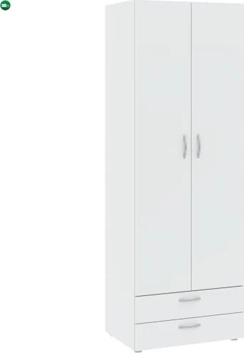BASIC Gardróbszekrény Fehér Színben 74 cm