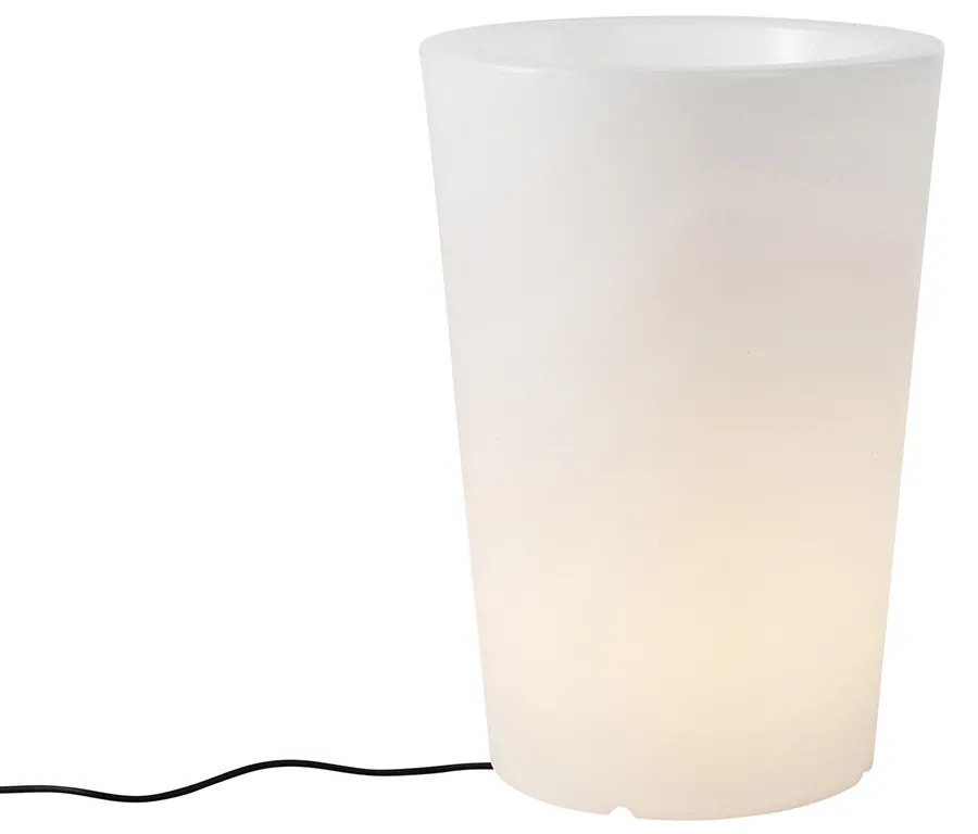 Kültéri állólámpa fehér 60 cm virágcserép IP44 - Verano