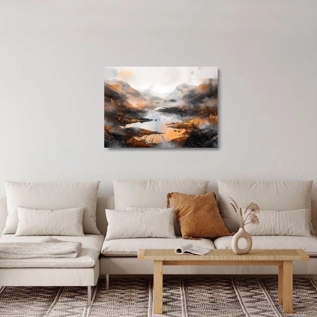Üveg kép - Hegyi tájak festése (70x50 cm)