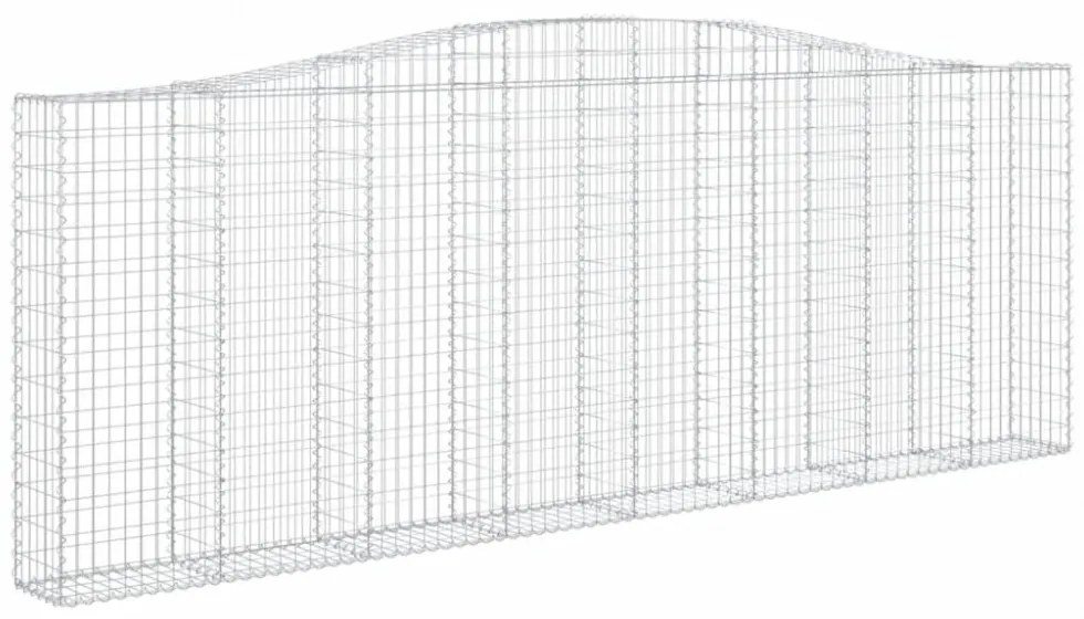 9 db íves horganyzott vas gabion kosár 400x30x140/160 cm
