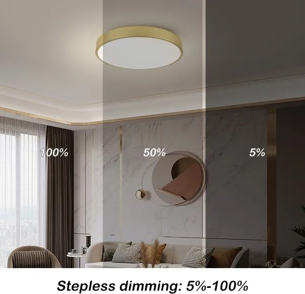 Brilagi - POOL LED mennyezeti lámpatest 60W/230V 3000/4000/6000K, átmérő 60 cm, aranyszínű