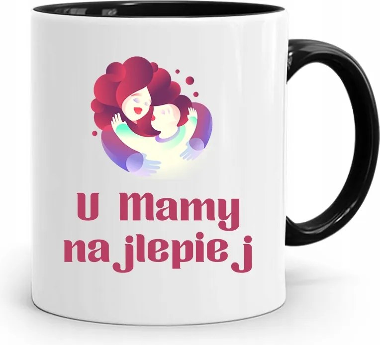 Fekete Bögre Ajándék Anyukáknak A Legjobb Nyomtatott Fotóval