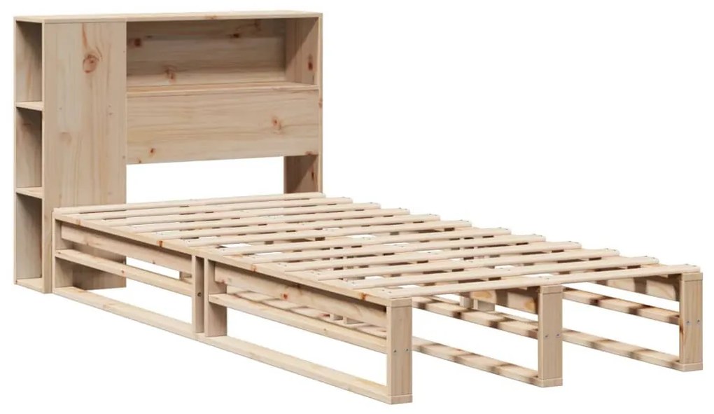 tömör fa könyvespolcos ágy matrac nélkül 90 x 200 cm