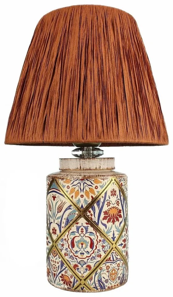 Terrakotta színű asztali lámpa papír zsinór búrával (magasság 40 cm) Alev – Opviq lights