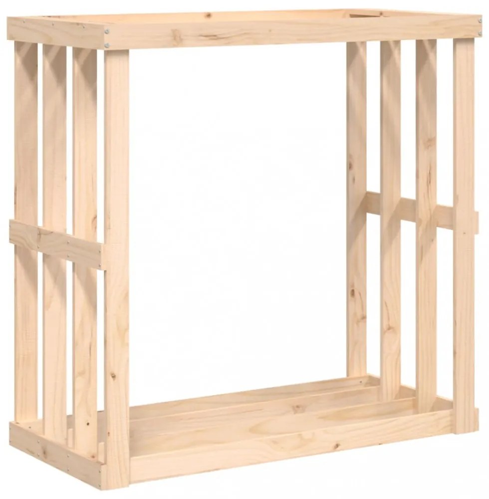 tömör fenyőfa kültéri rönktároló 108 x 52 x 106 cm