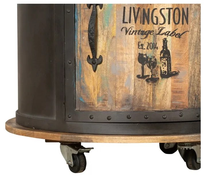 Fekete fém bortartó szekrény, palackok száma 9, 60x85 cm Luni – Interia Home &amp; Living