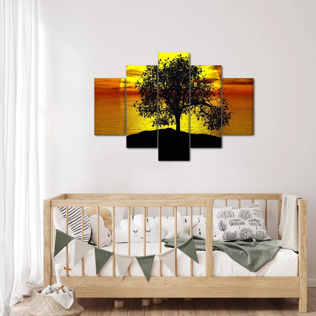Egy fa sziluettjének képe (150x105 cm)