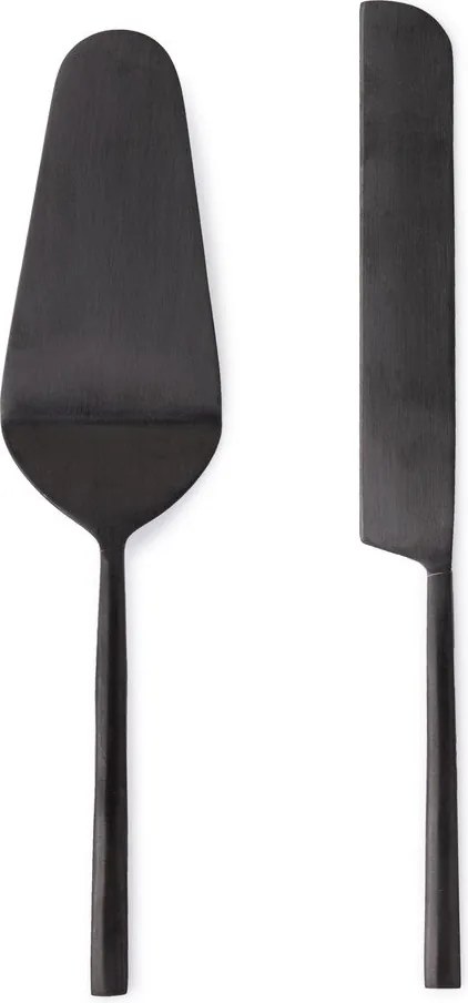 Rozsdamentes acél torta tálaló készlet 2 db-os Hestia – Bizzotto