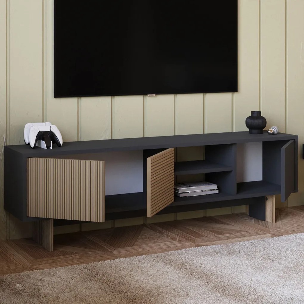 Ravello TV-állvány, meleg tölgy-antracit, 150 cm