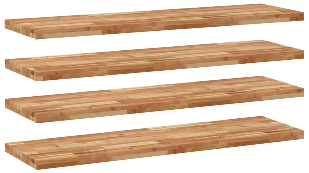 4 db olajbevonatú tömör akácfa függőpolc 160 x 40 x 4 cm