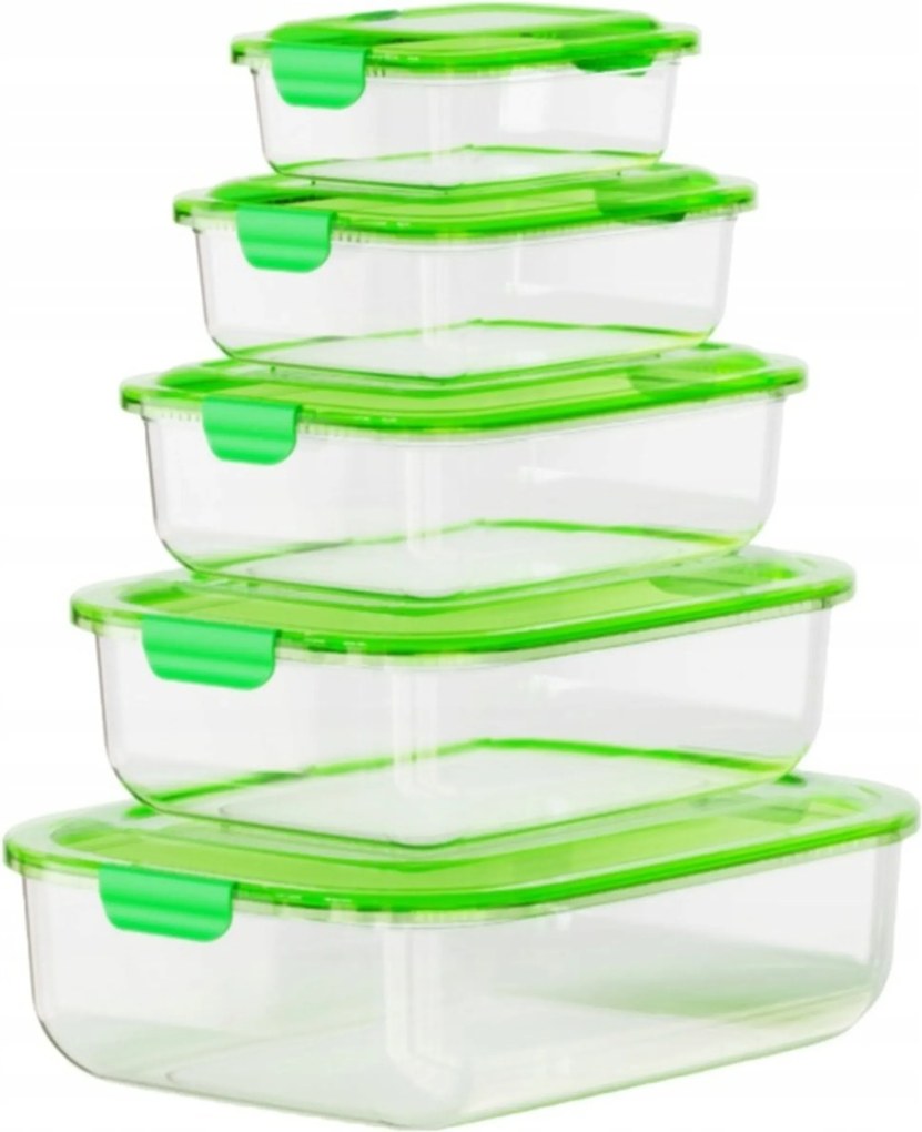 Ételtároló Dobozok Reggeliző 5DB Mikrohullámú Hűtőszekrény Ebéd Doboz A Munkához