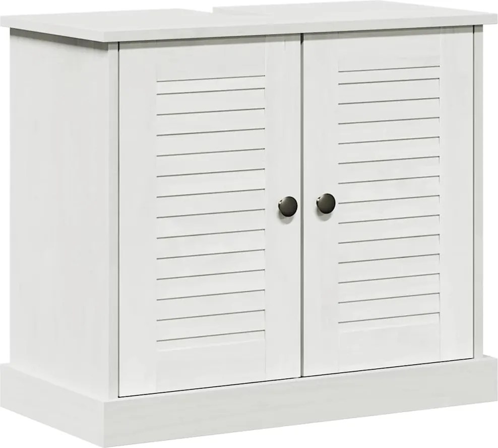 vidaXL Mosdókagyló szekrény VIGO Fehér és Antik Fehér 68 x 34 x 59 cm