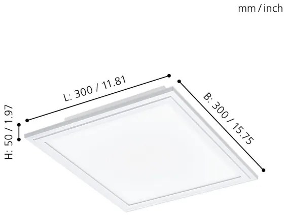 Eglo 96662 - LED Dimmelhető mennyezeti lámpa SALOBRENA-C LED/16W/230V + távirányító