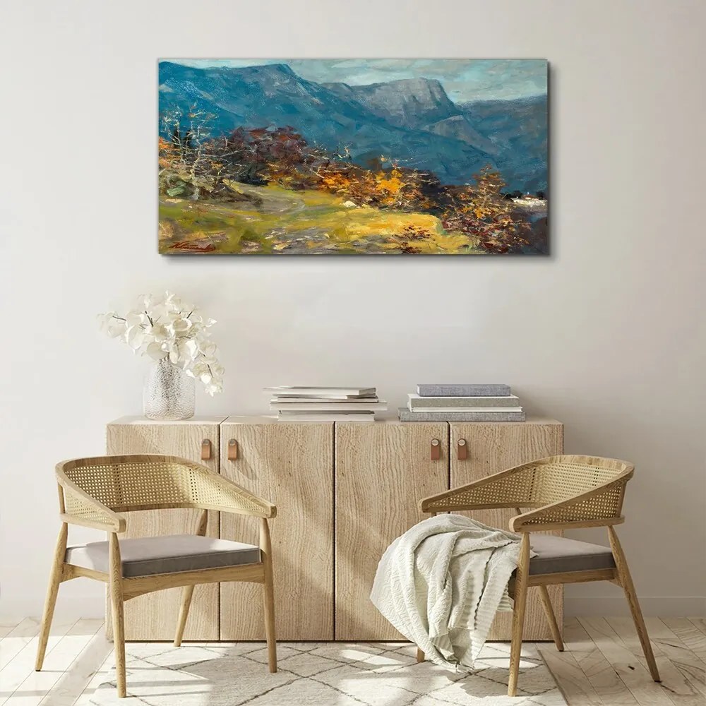 Vászonkép Festés természeti hegy