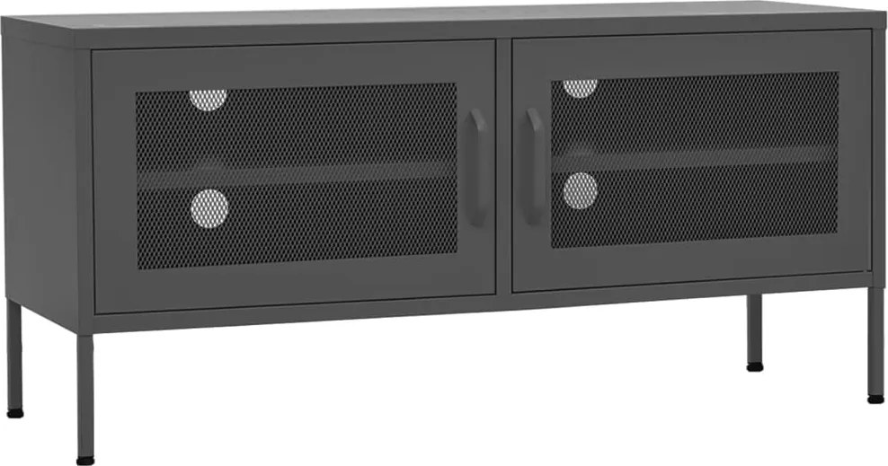 vidaXL antracitszürke acél TV-szekrény 105 x 35 x 50 cm
