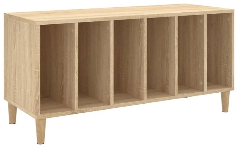 sonoma tölgy színű szerelt fa hanglemezszekrény 100x38x48 cm