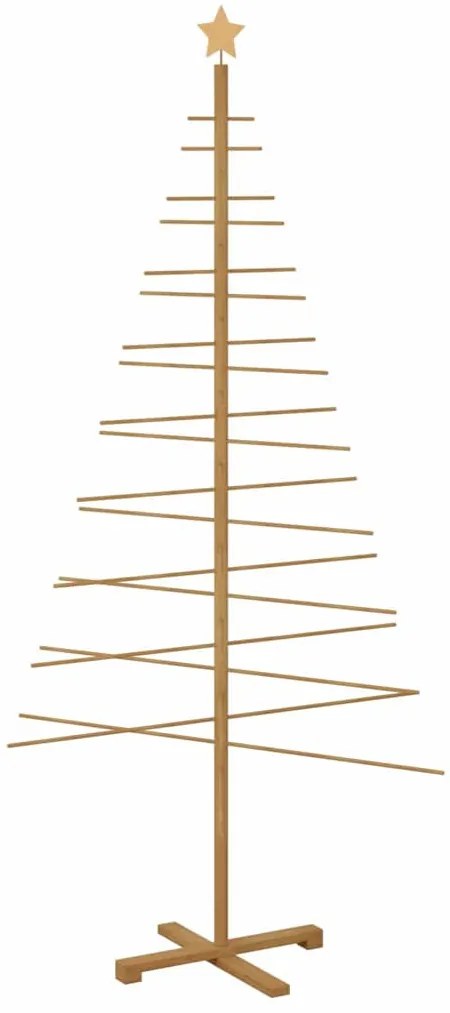 Fából készült Karácsonyfa állvánnyal Barna 210 cm bambusz