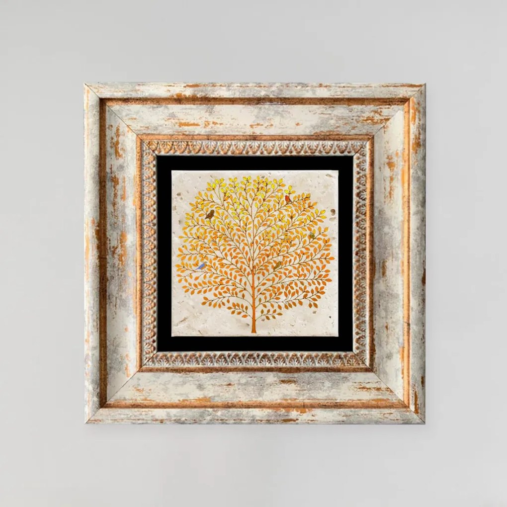 TC1236 keretezett kő falikép, 20 x 20 cm