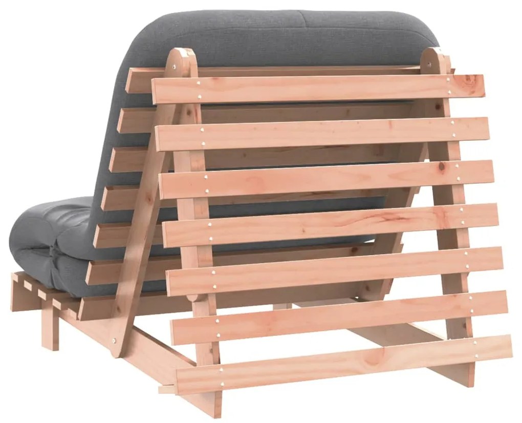 tömör duglászfenyő futon kanapéágy matraccal 80 x 206 x 11 cm