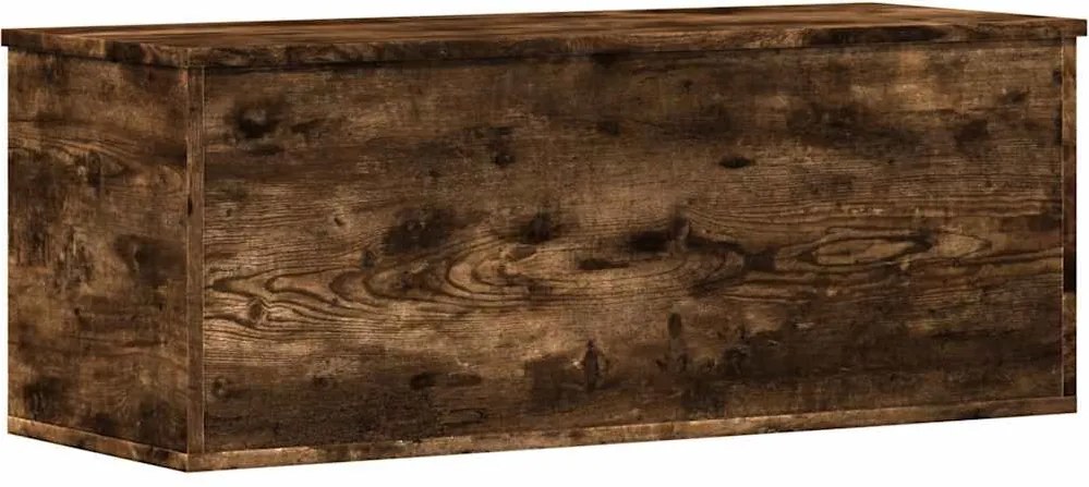 vidaXL füstös tölgy színű szerelt fa tárolóláda 90 x 35 x 35 cm