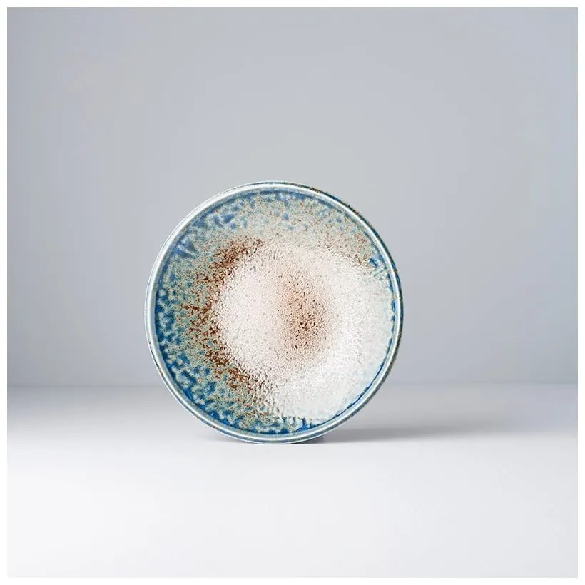 Earth &amp; Sky bézs-kék kerámia tányér, ø 20 cm - MIJ