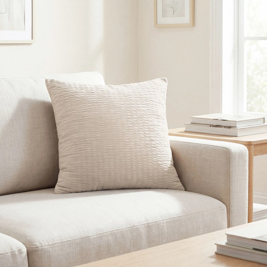 Goldea krepp párnahuzat - latte 40 x 40 cm