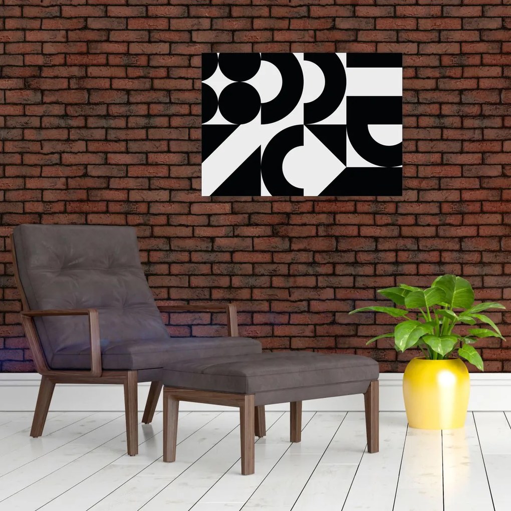 Üveg kép - Geometriai absztrakció N⁰2 (70x50 cm)