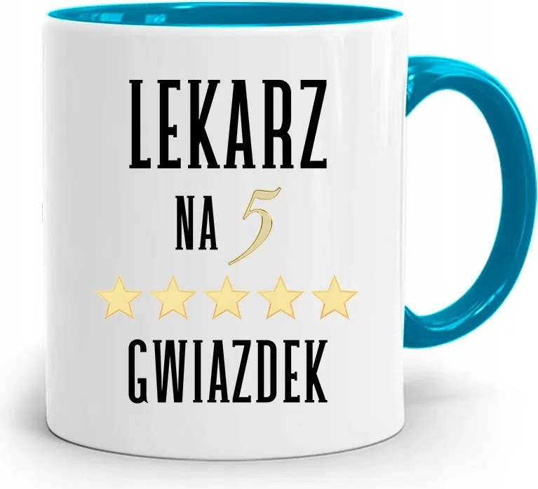 Kék Bögre Orvosnak Ötcsillagos, fényképes nyomattal