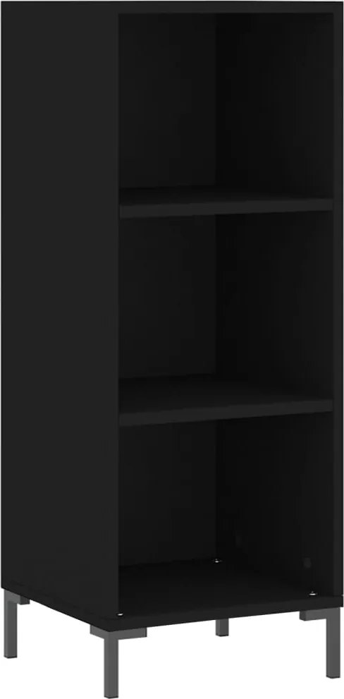 vidaXL fekete szerelt fa tálalószekrény 34,5 x 32,5 x 90 cm