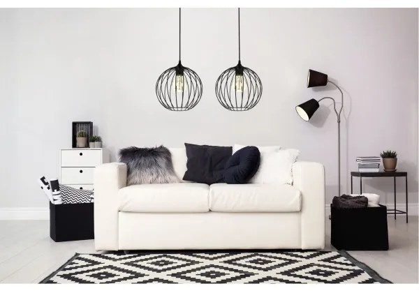 Csillár zsinóron MATT 2xE27/60W/230V