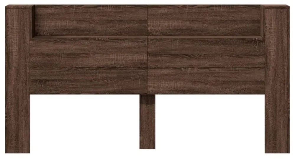 barna tölgy színű áthidalószekrény LED-ekkel 200x16,5x103,5 cm