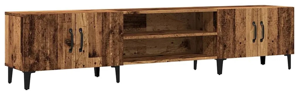 antik fa színű szerelt fa TV-szekrény 180 x 31,5 x 40 cm