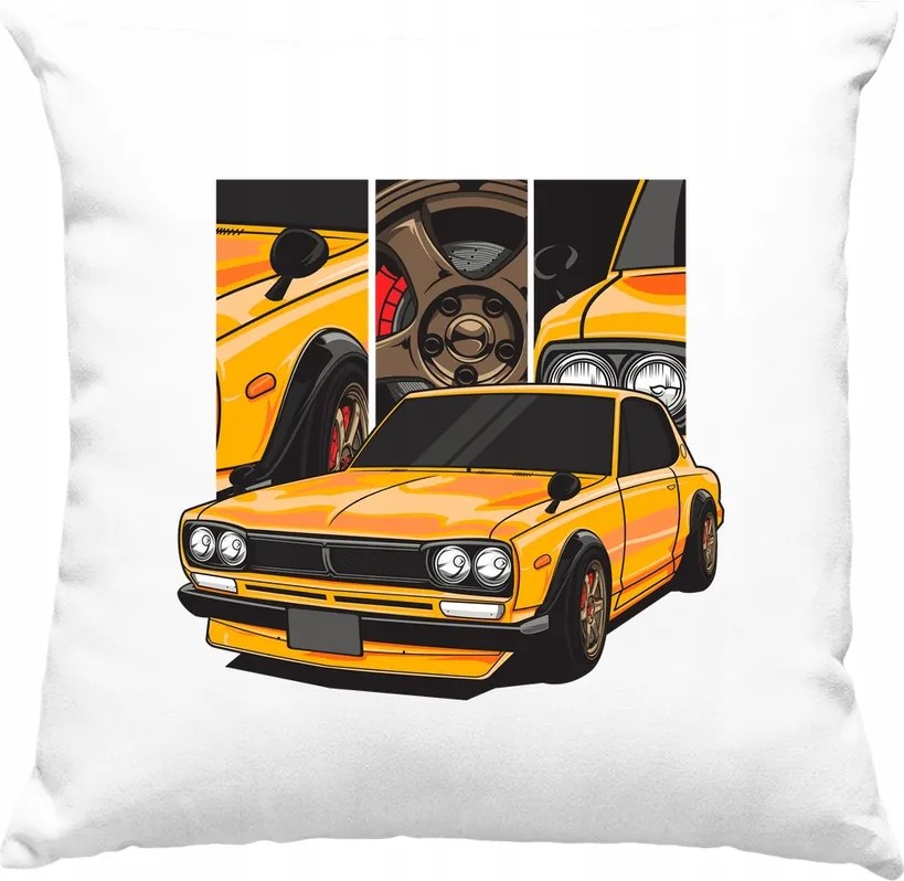 Skyline Gt-r Hakosuka párna Klasszikus fehér