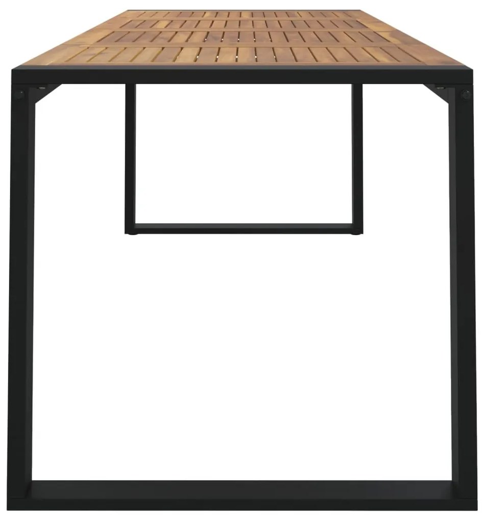 tömör akácfa kerti asztal U-alakú lábakkal 200 x 90 x 75 cm