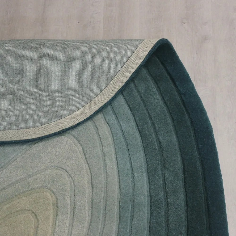 Kék gyapjú szőnyeg 200x290 cm Puddle Ombre Wool – Flair Rugs