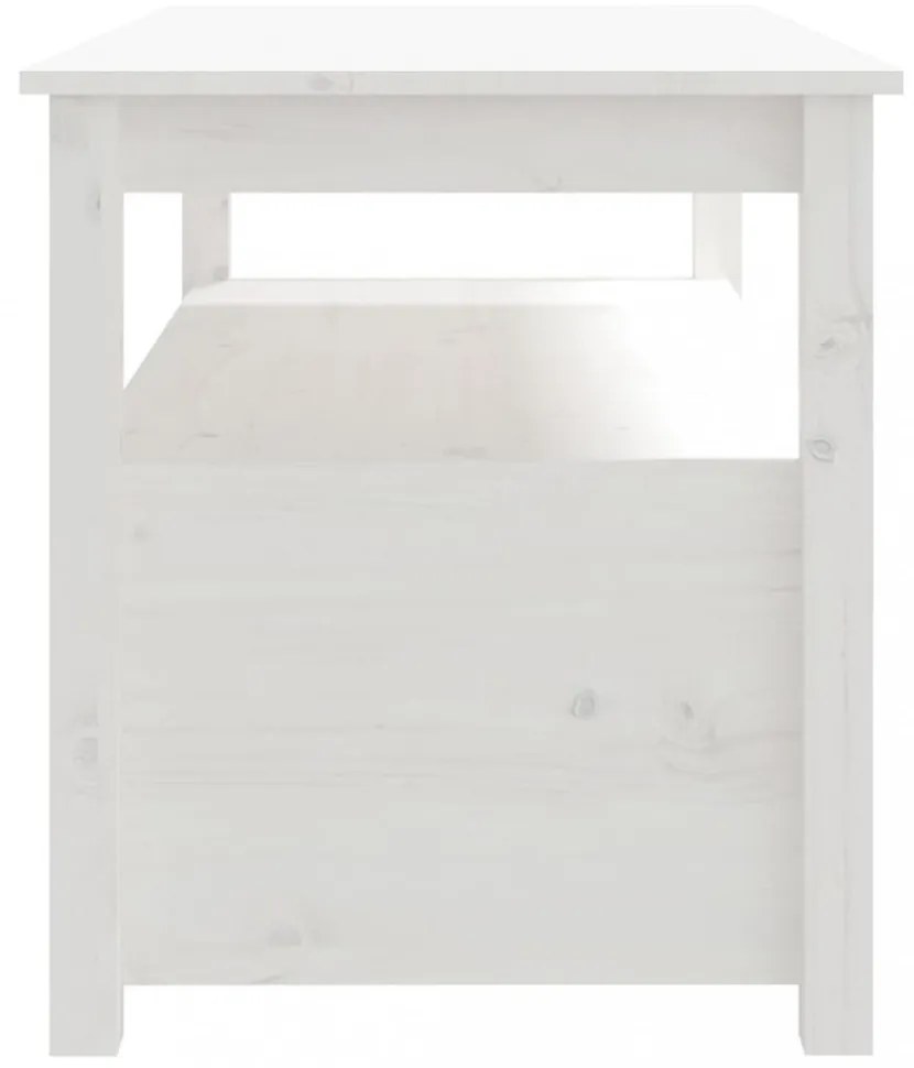 fehér tömör fenyőfa dohányzóasztal 102 x 49 x 55 cm