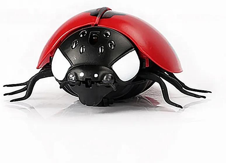 Vivid Rc katicabogár játékok Walking Robot Lady Beetle fényekkel