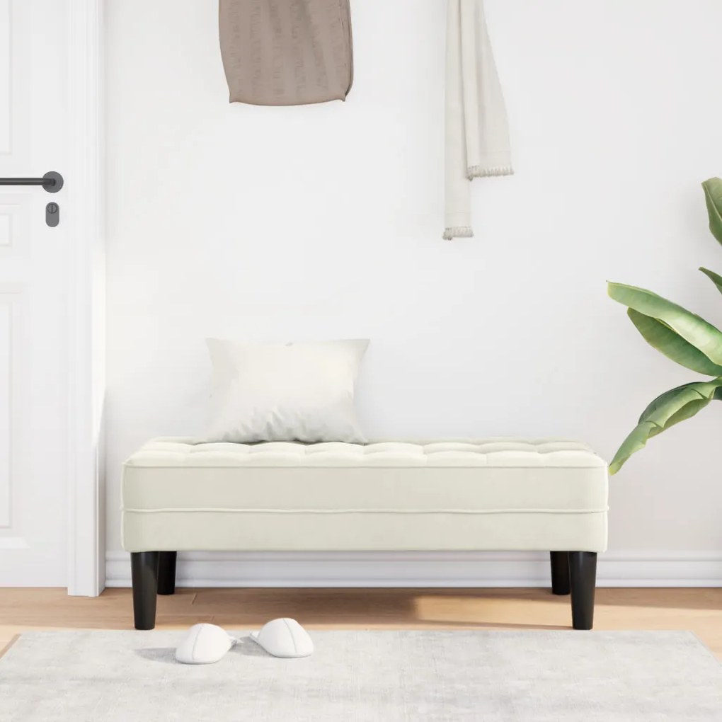 Krémszínű Pad 113 cm Bársony