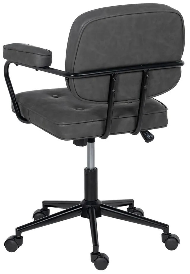 Antracitszürke bőrutánzat irodai szék – Ixia
