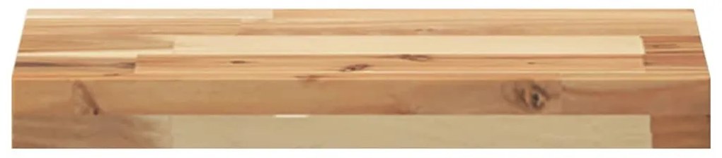 2 db olajbevonatú tömör akácfa függőpolc 60 x 20 x 4 cm