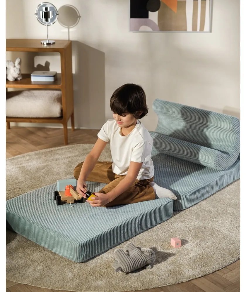 Mentazöld kordbársony gyerek fotel Flipster – Wigiwama